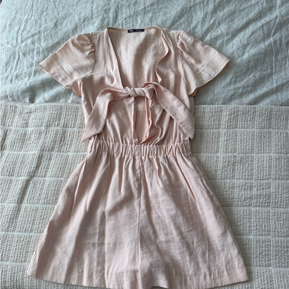 Zara Blush Pink Open Front Top